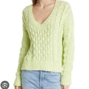 LINE THE LABEL Leah cable knit sweater nwt